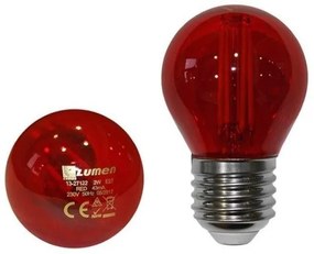 Λαμπτήρας LED E27 COG 2W Σφαιρική Lumen Adeleq-13-27122-Κόκκινο 13-27122