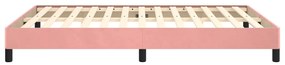 vidaXL Πλαίσιο Κρεβατιού Ροζ 140 x 190 εκ. Βελούδινο