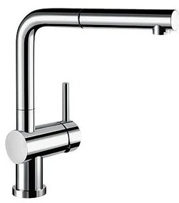 Blanco Linus-S-F Chrome Μπαταρία Κουζίνας Σπαστή για Παράθυρο με Περιστρεφόμενο Ρουξούνι και Αποσπώμενο Ντους
