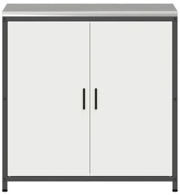 vidaXL Ντουλάπα Αποθήκευσης Κουζίνας Λευκό 60 x 50 x 92 εκ. Ατσάλι