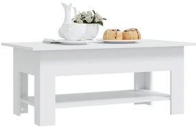 vidaXL Τραπεζάκι Σαλονιού Λευκό 102 x 55 x 42 εκ. από Μοριοσανίδα