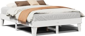 vidaXL Σκελετός Κρεβ. Χωρίς Στρώμα Λευκό 150x200 εκ Μασίφ Πεύκο