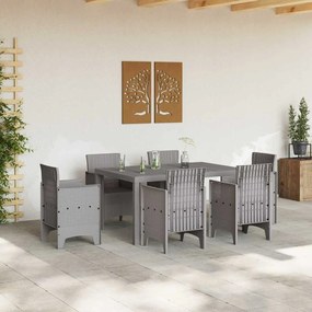 vidaXL Τραπέζι Κήπου Ανοιχτό γκρι 150 x 100 x 73 εκ. συνθετικό ρατάν