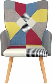 vidaXL Πολυθρόνα Relax Σχέδιο Patchwork Υφασμάτινη
