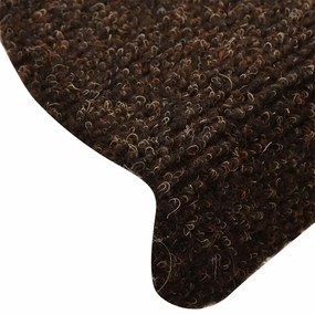 vidaXL Πατάκια Σκάλας Αυτοκόλλητα 20 τεμ. Καφέ 65x21x4 εκ.