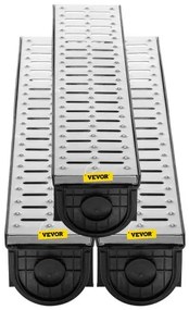 VEVOR Drainage Trench Driveway Channel Drain Kit Metal Grate-5.8