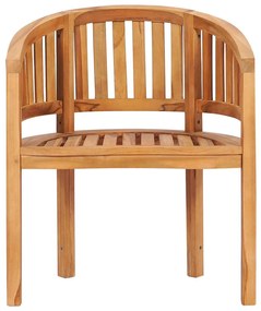 vidaXL Πολυθρόνα με Καμπυλωτή Πλάτη από Μασίφ Ξύλο Teak