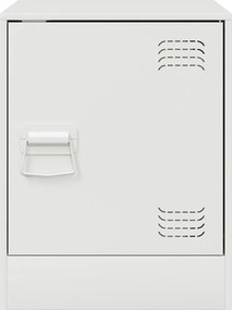 vidaXL Κομοδίνα 2 τεμ. Λευκό 34,5 x 39 x 44 εκ. από Χάλυβα