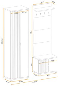 Swap XIX Σύνθεση Καφέ δρυς 280x180x40