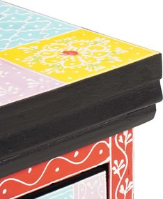 vidaXL Κομοδίνο με συρτάρι Πολύχρωμο 40 x 30 x 28 εκ