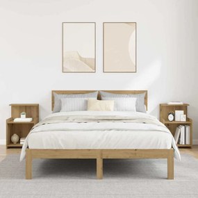 vidaXL Κρεβατοκάμαρες - 2 τμχ σε Χρώμα Καρυδιάς, 40 x 35 x 60 εκ., Φτιαγμένα από Ξύλο Επεξεργασμένο