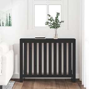 vidaXL Κάλυμμα Καλοριφέρ Μαύρο 108,5x19x84 εκ. από Μασίφ Ξύλο Πεύκου