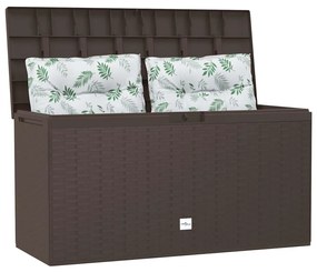 vidaXL Μπαούλο Αποθήκευσης Κήπου Καφέ 114 x 47 x 60 εκ.