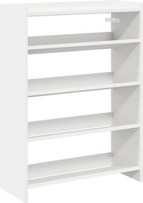 Ράφι παπουτσιών vidaXL Λευκό 60x25x81 cm Κατασκευασμένο ξύλο