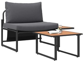 vidaXL Σετ Καναπέ Κήπου 2 pcs Ανθρακί Ατσάλι