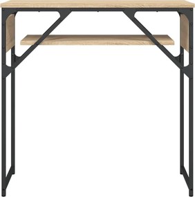 vidaXL Τραπέζι Κονσόλα με Ράφι Sonoma Δρυς 75x30x75 εκ. Επεξεργ. Ξύλο