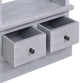 vidaXL Βιτρίνα 60 x 30 x 175 εκ. από Μασίφ Μαόνι