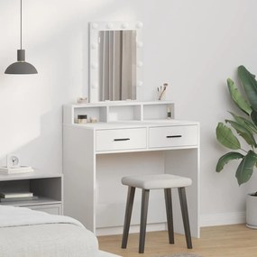 vidaXL Τραπέζι περιποίησης Λευκό 79 x 41 x 140 εκ. Επεξεργασμένο ξύλο