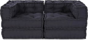 vidaXL Μονάδα Μοντέρνου Καναπέ 2 pcs Ανθρακί 140 x 70 x 56 εκ. Ύφασμα