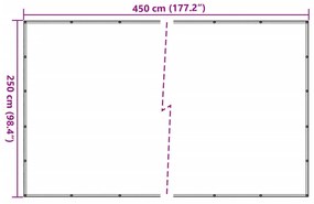 vidaXL Δίχτυ για Τρέιλερ Μαύρο 2,5 x 4,5 μ. από HDPE