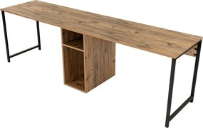 Γραφείο Πεύκο Atlantic / Μαύρο TWIN 240x60x74