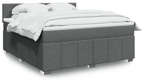 ΚΡΕΒΑΤΙ BOXSPRING ΜΕ ΣΤΡΩΜΑ ΣΚΟΥΡΟ ΓΚΡΙ 180X200 ΕΚ ΥΦΑΣΜΑΤΙΝ 3287141