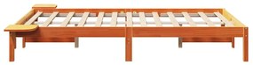 vidaXL Πλαίσιο κρεβατιού με κομοδίνα Καφέ 120 x 200 cm Καφέ κεριού