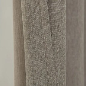 Beauty Home Κουρτίνα μεσαίας σκίασης με 8 μεταλλικούς κρίκους Illusion Art 8445 140x270 Χακί