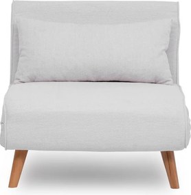 1-Seat Sofa-Bed Folde Single - Teddy Fabric - White White