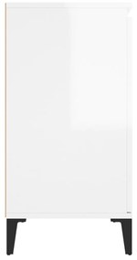 vidaXL Μπουφές Γυαλιστερό Λευκό 104 x 35 x 70 εκ. από Μοριοσανίδα