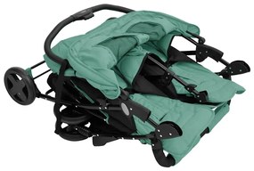 vidaXL Καρότσι Διδύμων Πράσινο Ατσάλινο