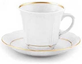 Φλυτζάνι Τσαγιού Kamelia 41.001.16G White-Gold Cryspo Trio Πορσελάνη