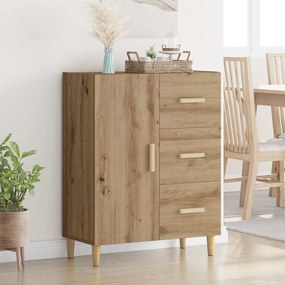 vidaXL Πλαϊνό γραφείο με συρτάρι artisan δρυς 34 x 69.5 x 90 εκ
