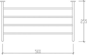 Tema 74119 Chrome - Ραφιέρα Πετσετών 50x25,5