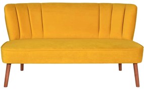 Καναπές Διθέσιος Moon River 558ZEN1252 140x71x78cm Yellow