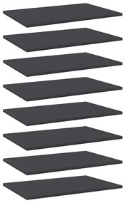 vidaXL Ράφια Βιβλιοθήκης 8 τεμ. Γκρι 60x40x1,5 εκ. από Μοριοσανίδα