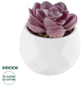GloboStar® Artificial Garden SUCCULENT ECHEVERIA 21000 Διακοσμητικό Φυτό Παχύφυτο Εχεβέρια Υ7.5cm