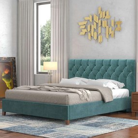 Κρεβάτι Nο63 160x200x111cm Blue Queen Size