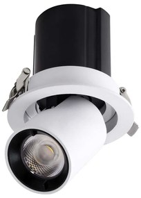 Φωτιστικό Οροφής - Σποτ Χωνευτό Virgo-S 60302 7W Led Φ9x9cm White-Black GloboStar