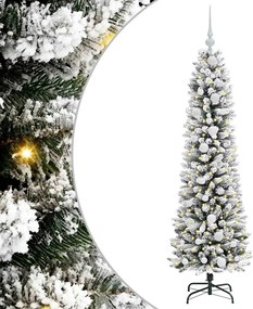 vidaXL Τεχνητό Χριστουγεννιάτικο Δέντρο με 150 LED Λευκό 150 cm
