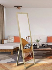 Stewehome Ολόσωμος καθρέφτης με φυσική ξύλινη βάση 145x40 cm