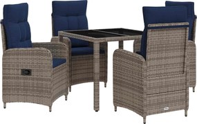 vidaXL Σετ Εξωτερικής Τραπέζης 5 pcs συνθετικό ρατάν