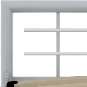 vidaXL Πλαίσιο Κρεβατιού Γκρι / Λευκό 180 x 200 εκ. Μεταλλικό