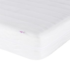 vidaXL Κρεβάτι με Στρώμα Dover Κρεμ 100 x 200 εκ. Υφασμάτινο