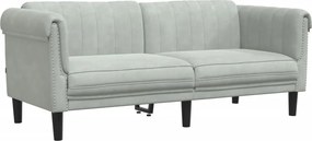 vidaXL Σετ Σαλονιού 2 Τεμαχίων Αν. Γκρι Βελούδινο