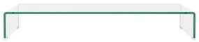 vidaXL Βάση Τηλεόρασης/Οθόνης Διάφανη 90 x 30 x 13 εκ. Γυάλινη
