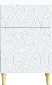 vidaXL Κομοδίνο Λευκό 43 x 39,5 x 66,5 εκ Επεξεργασμένο Ξύλο