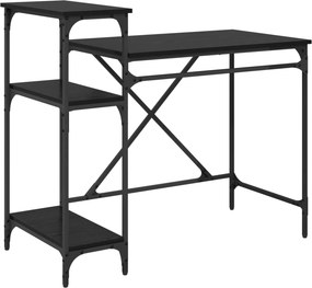 vidaXL Γραφείο Μαύρη Οξυά 105 x 50 x 90 cm Επεξεργασμένο ξύλο