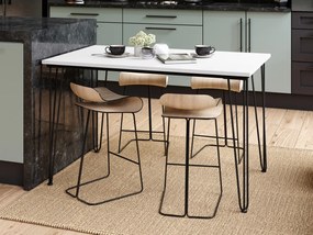 Τραπέζι Glendale 104, Μαύρο, Ματ άσπρο, 75x70x120cm, 28 kg, Πλαστικοποιημένη μοριοσανίδα, Μέταλλο | Epipla1.gr
