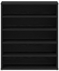 vidaXL Ντουλάπι Παπουτσιών Μαύρο Δρυς 60x35x70 εκ Επεξεργασμένο Ξύλο